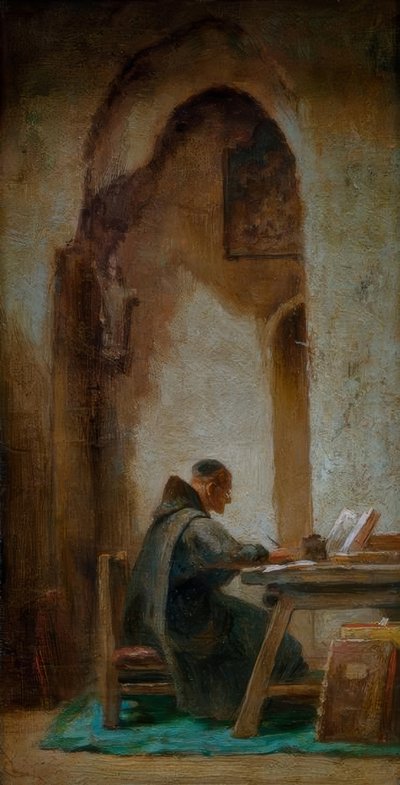 Studying Monk by Carl Spitzweg